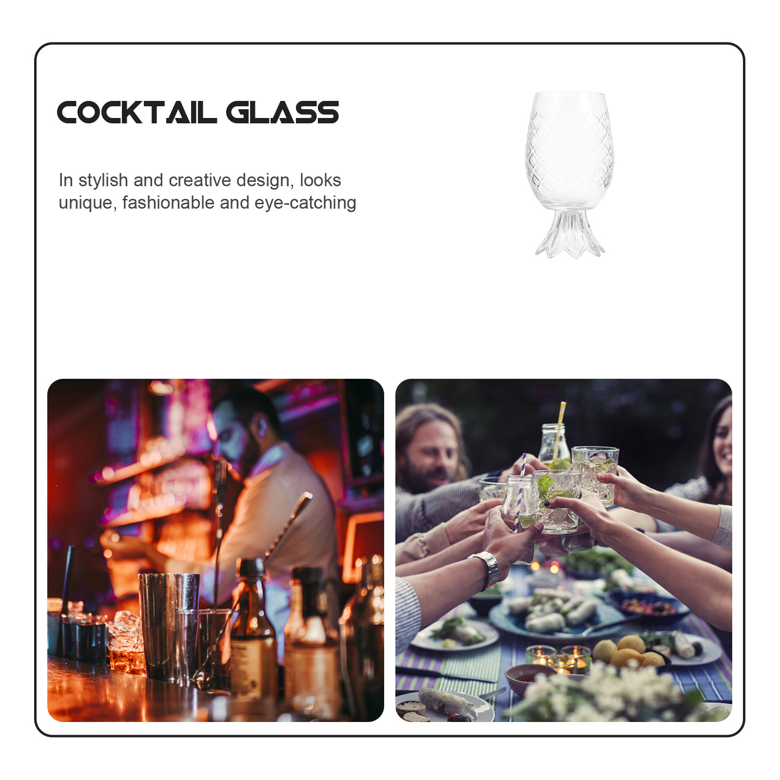 Ananas Şeklinde Kokteyl Bardak - Home Bar Set incelemesi ve fiyatı