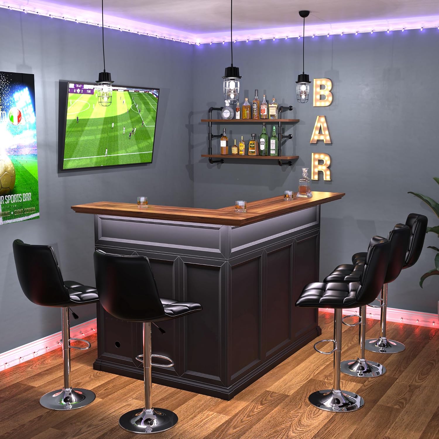 L Şeklinde Buzdolabı Alanlı Ev - Home Bar Lounge incelemesi ve fiyatı